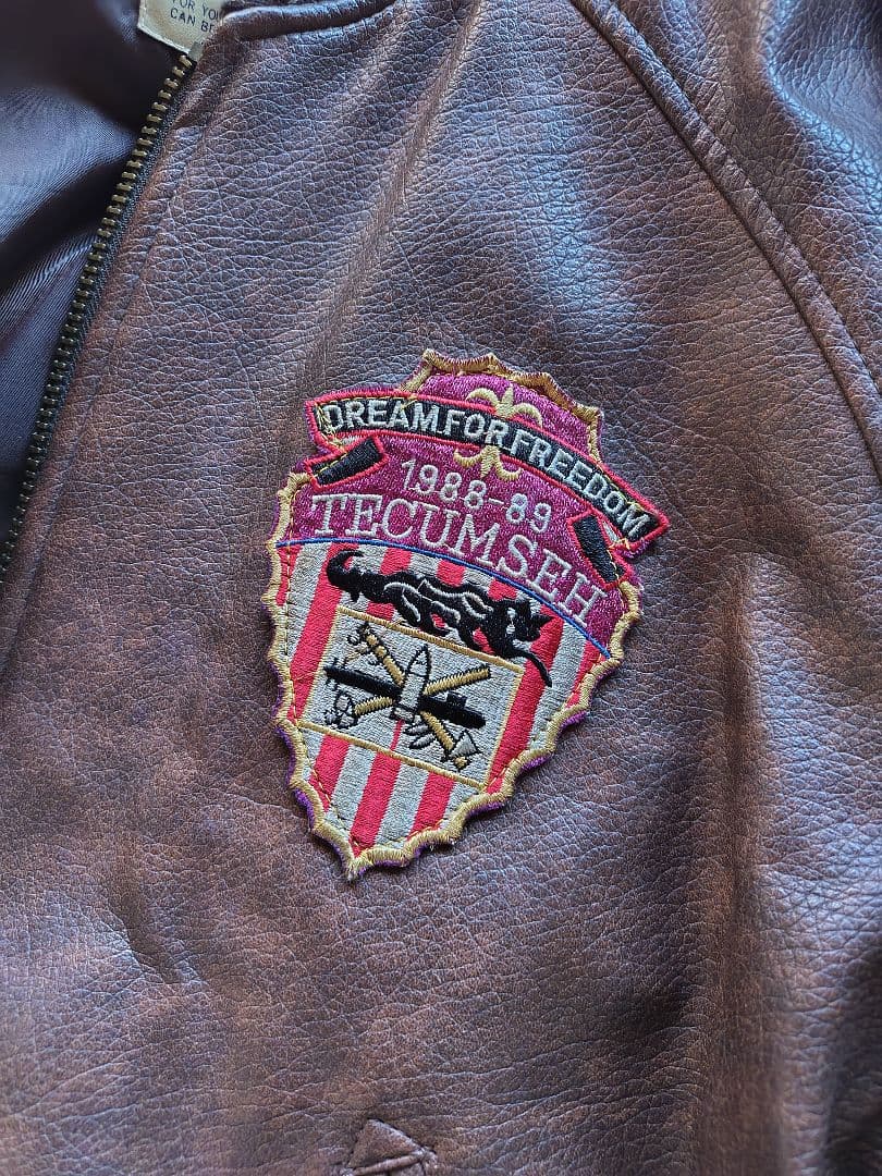 激レア 80s フライトジャケット レザージャケット フライングシャーク