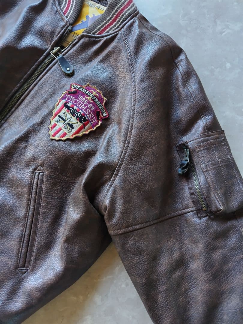 激レア 80s フライトジャケット レザージャケット フライングシャーク