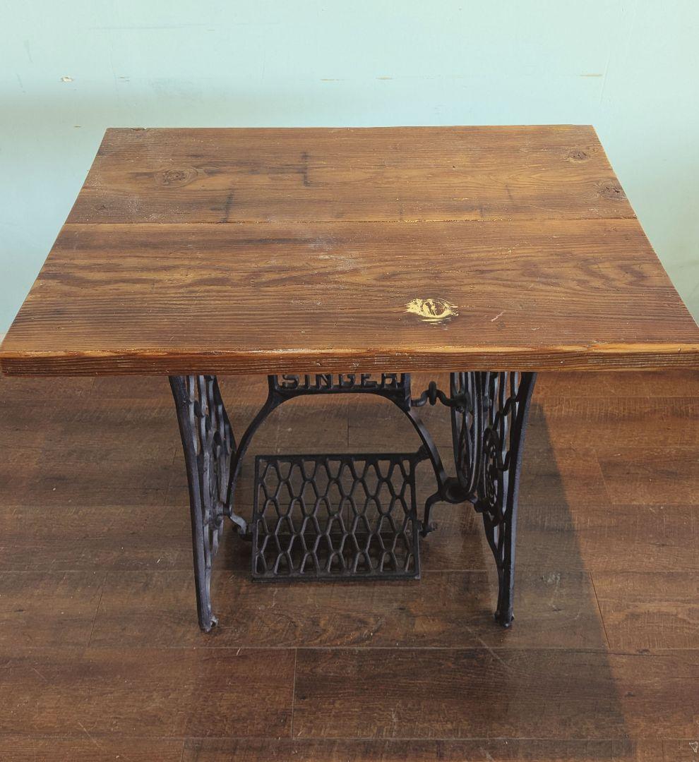 SINGER アンティークミシン台テーブル