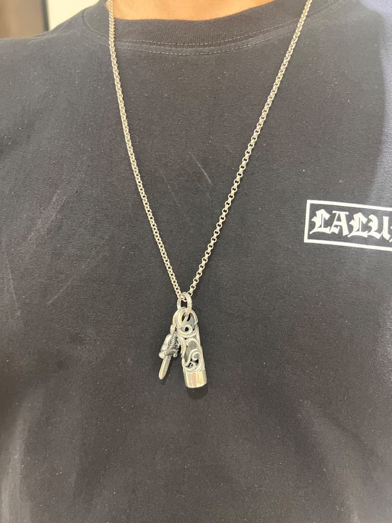 S925刻印有：重厚シルバーペンダントとしても使えるペン　SZB001