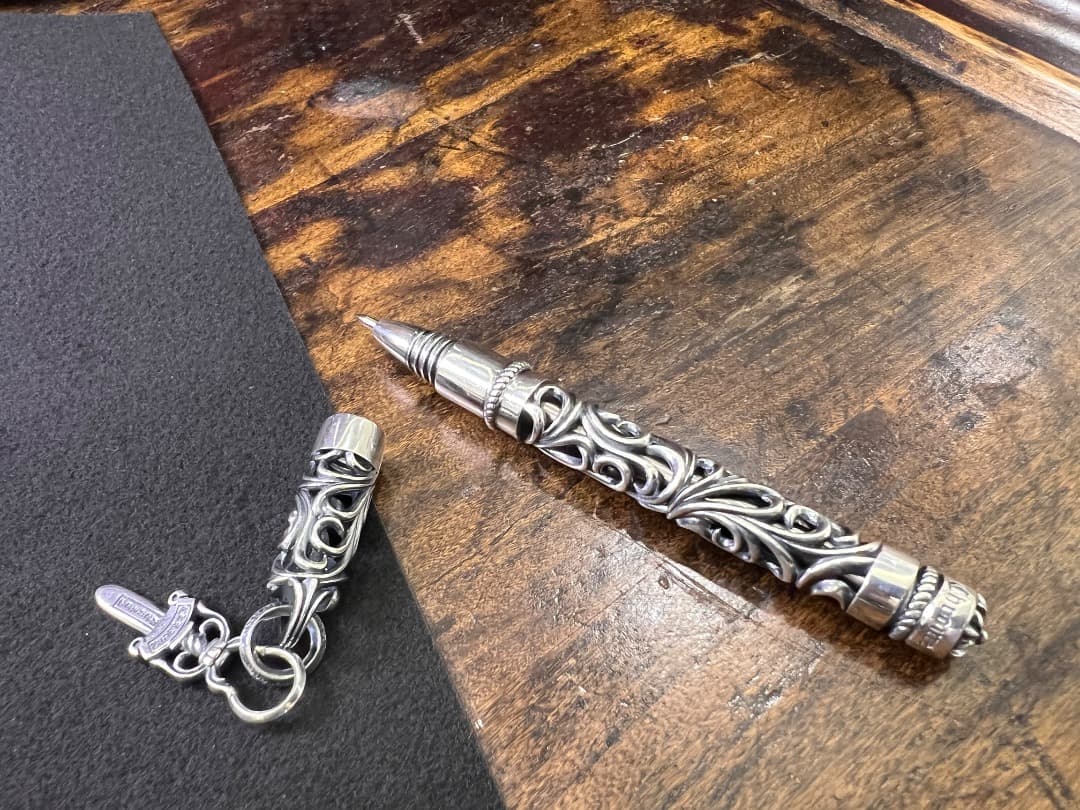 S925刻印有：重厚シルバーペンダントとしても使えるペン　SZB001