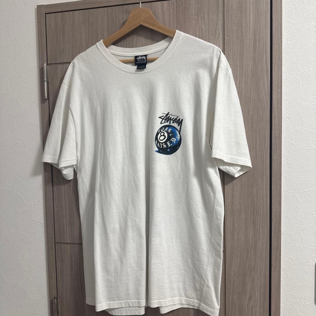 Stussy Born × Raised 8 Ball Tee\"White\"
