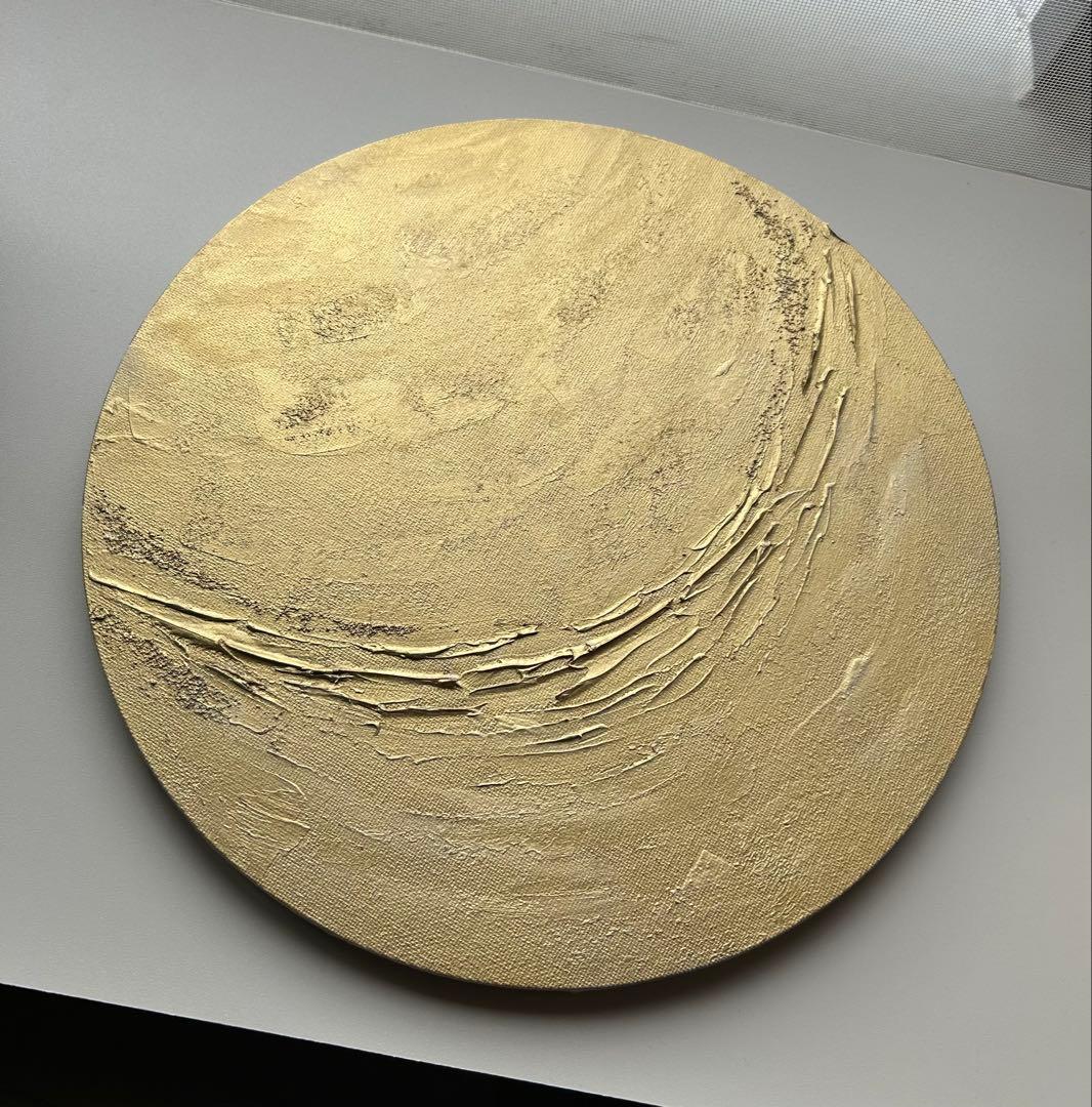 -Texture Art／30cm サークル N.キャンバスボード a