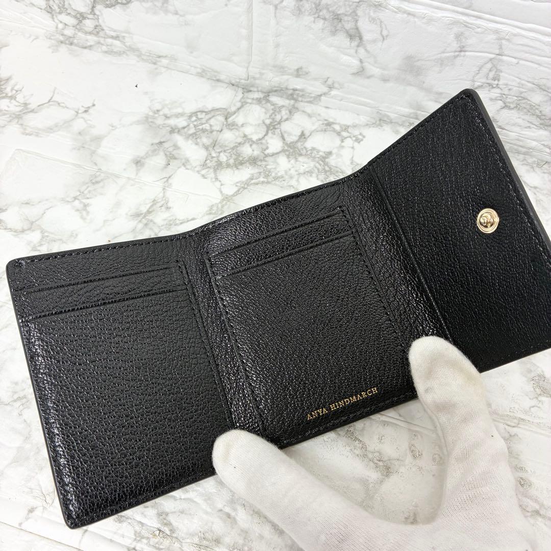 極美品　ANYA HINDMARCH アイズ ミニトライフォールドウォレット財布