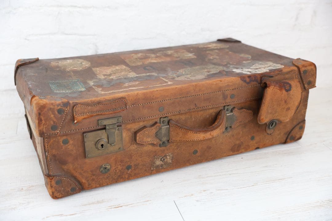 ヴィンテージ レザー ケース　ブラウン