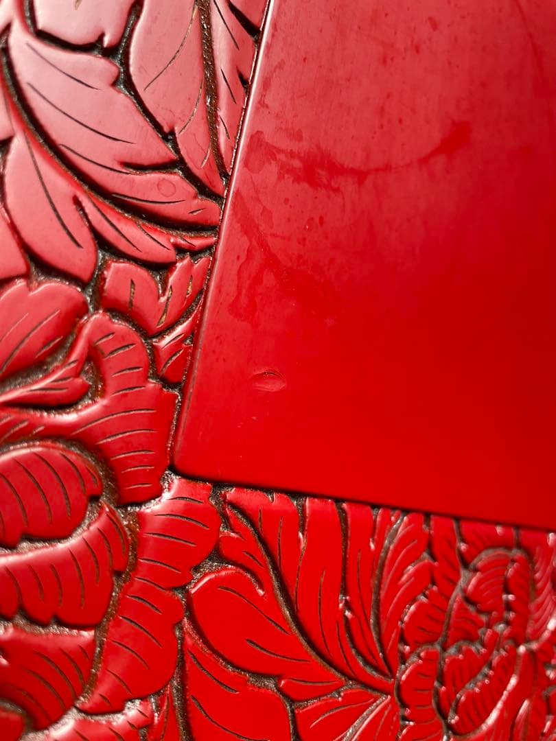 【希少品】村上木彫堆朱 花台