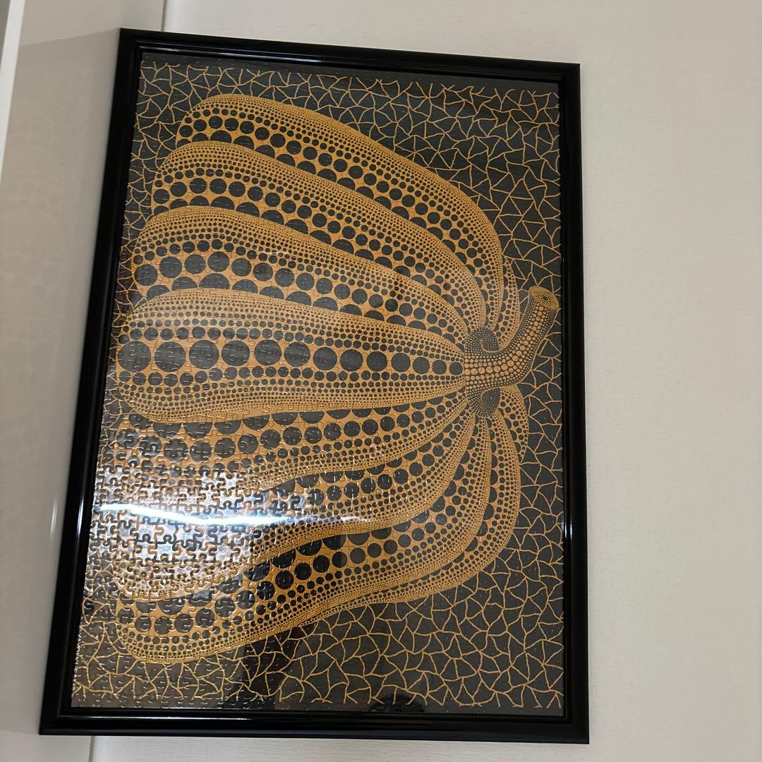 【完成品】草間彌生　額縁付き　パズル1000ピース