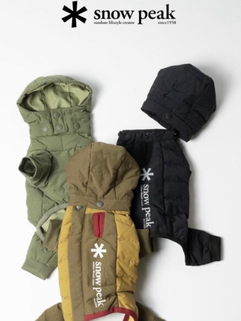  peak オリーブ ダウンジャケット 中型犬用