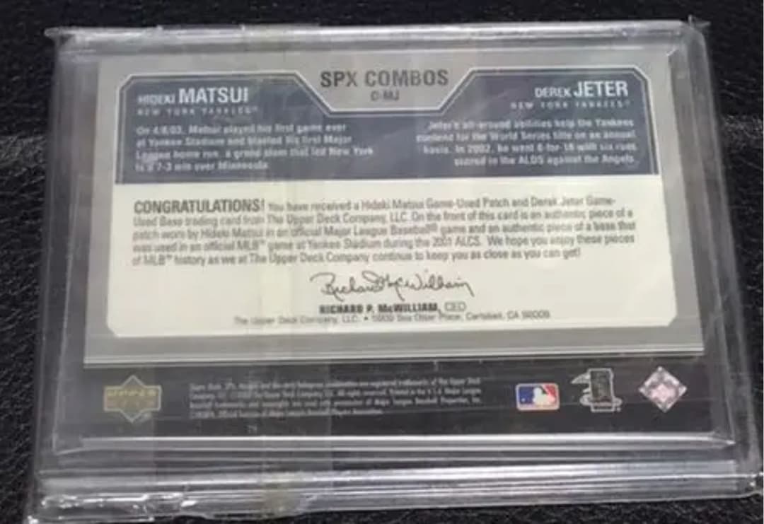 値下げ　松井秀喜　Jeter 2003 SPX Combos 01/90 激レア