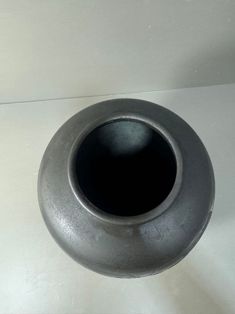 2643 高岡銅器 銅花瓶 希少 金銀象嵌 鳥花文図