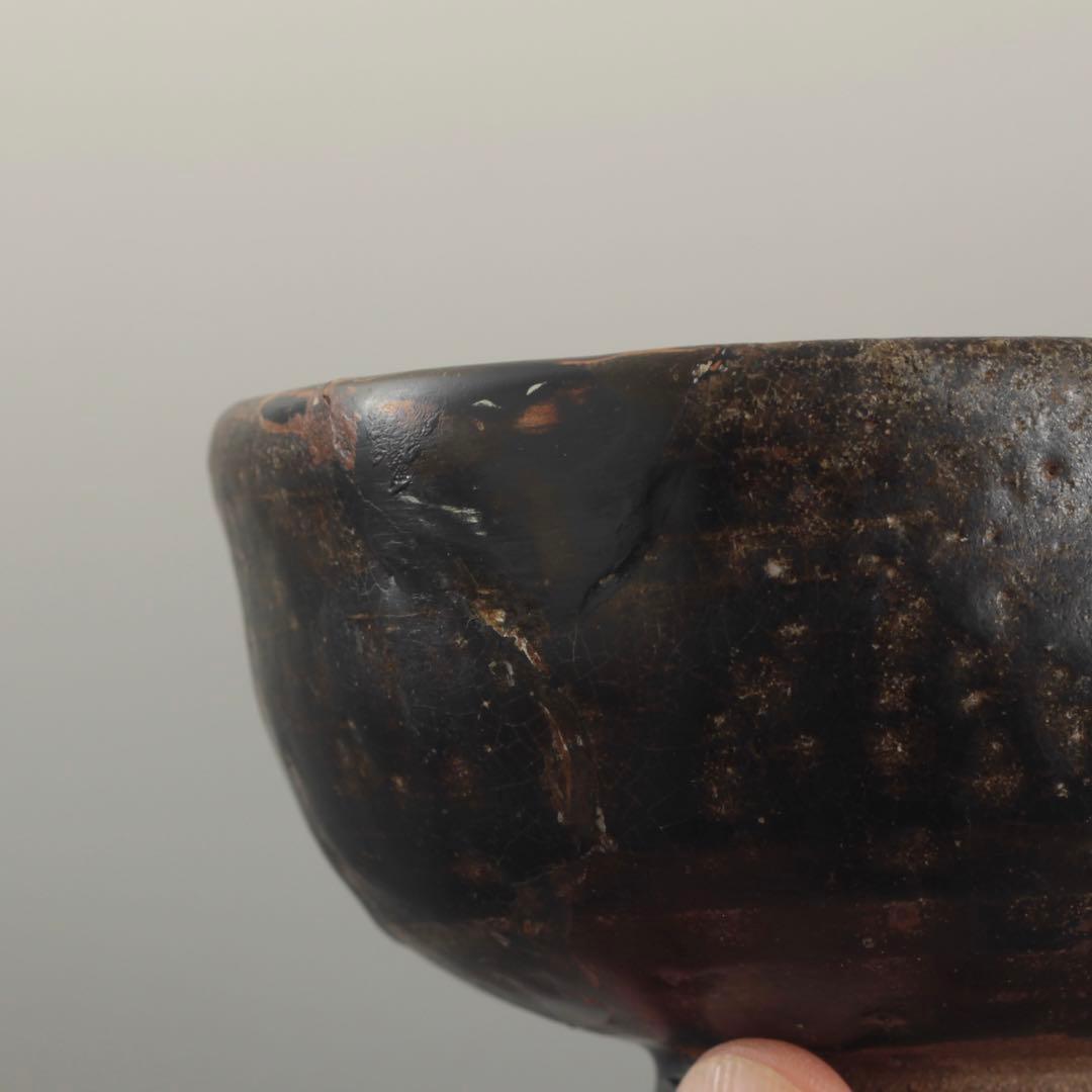 黒唐津 茶碗 17世紀 古唐津 茶道具 古美術 古道具 アンティーク