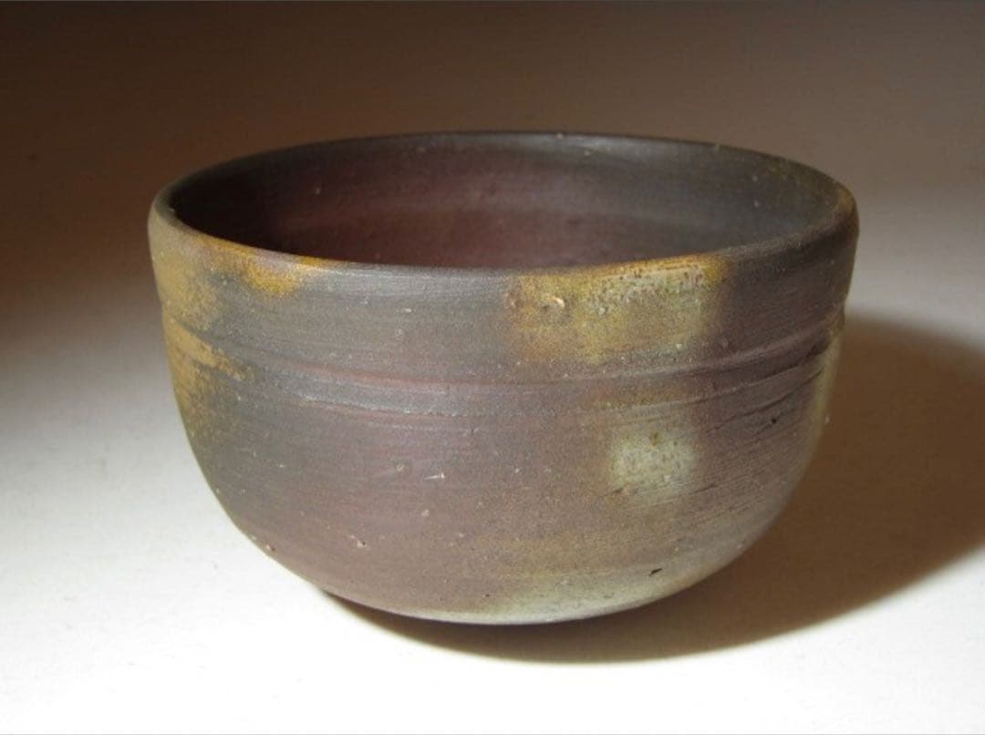 山本陶秀 備前茶碗 銘「寿山」裏千家 十五代 鵬雲斎花押！7122