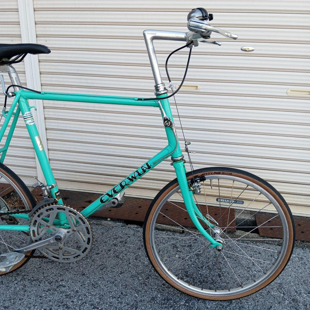 ターコイズ スチールフレーム 小径自転車