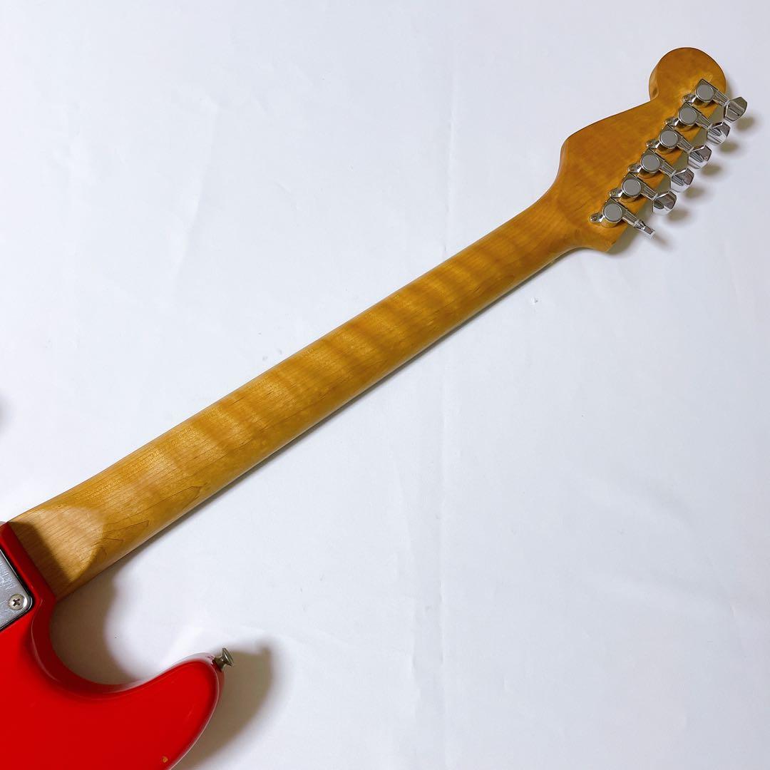 BUSKER'S 黒　赤　ストラトタイプ　エレキギター