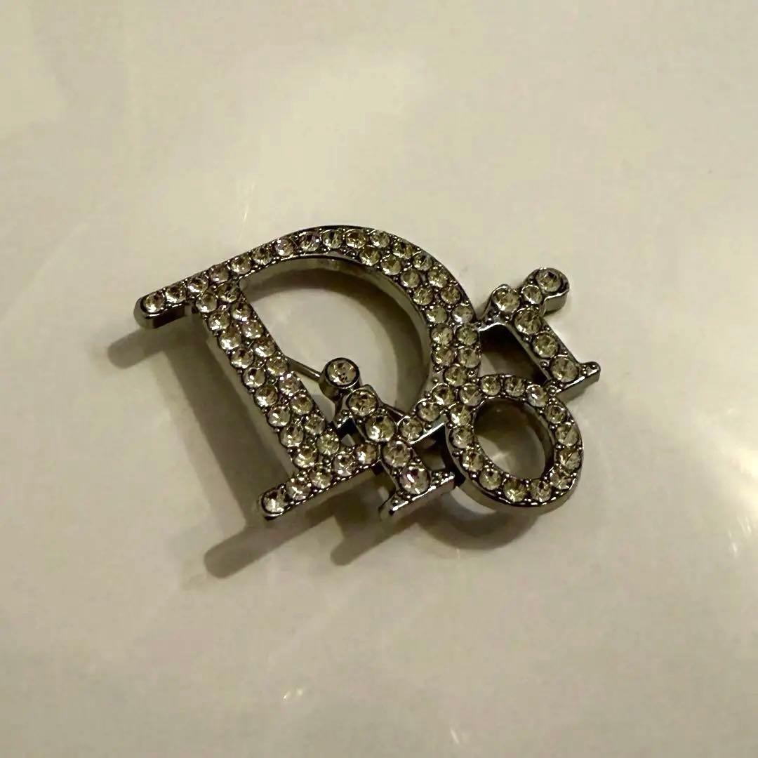 Dior ロゴブローチ ライトストーン付き ディオール 美品