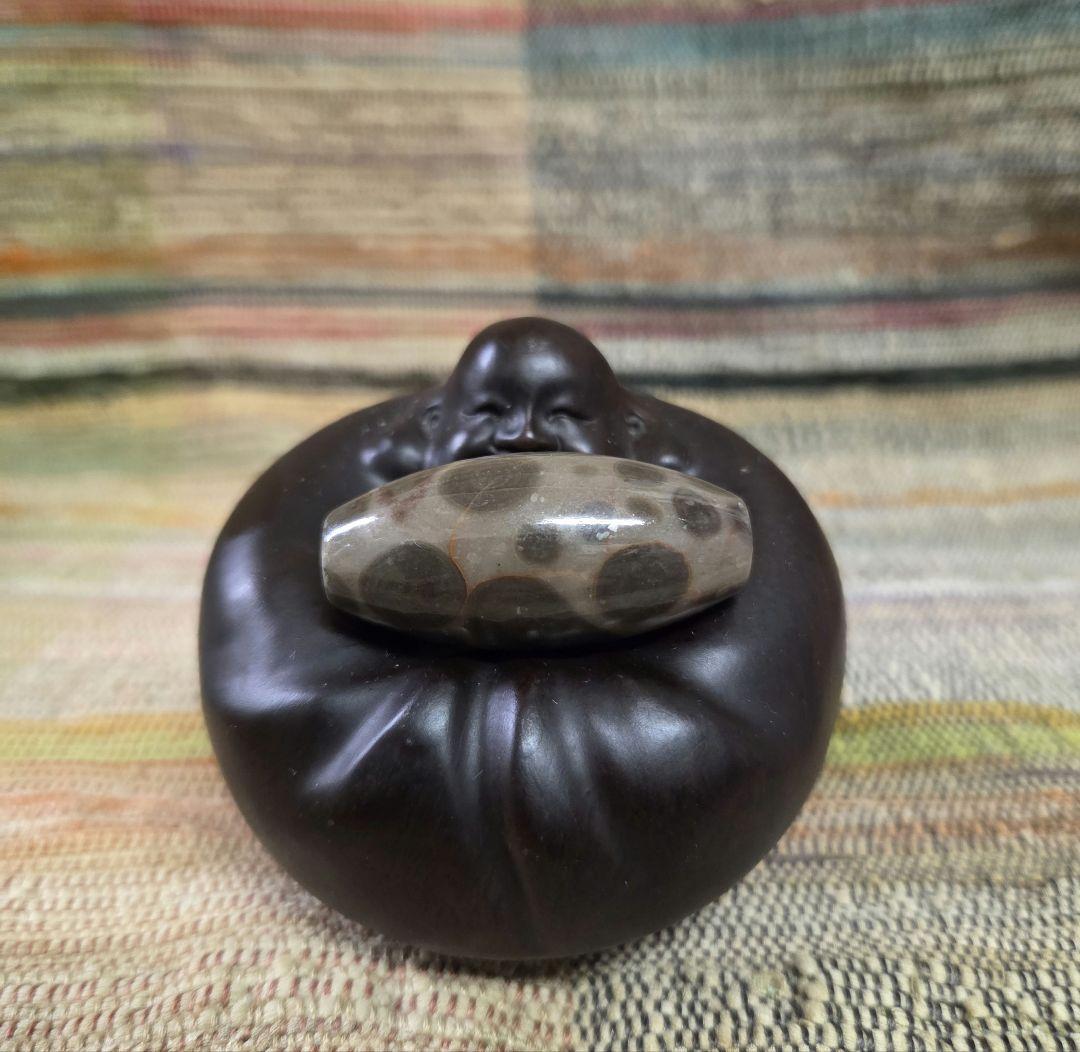 886　天珠　希少　釈迦偉伝　水晶質瑪瑙　西蔵　金剛　仏舎利！