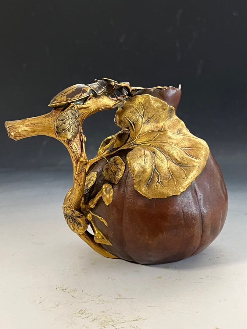 クリストフル　ブロンズ　花瓶　作家H.Varenne 1900年　レア