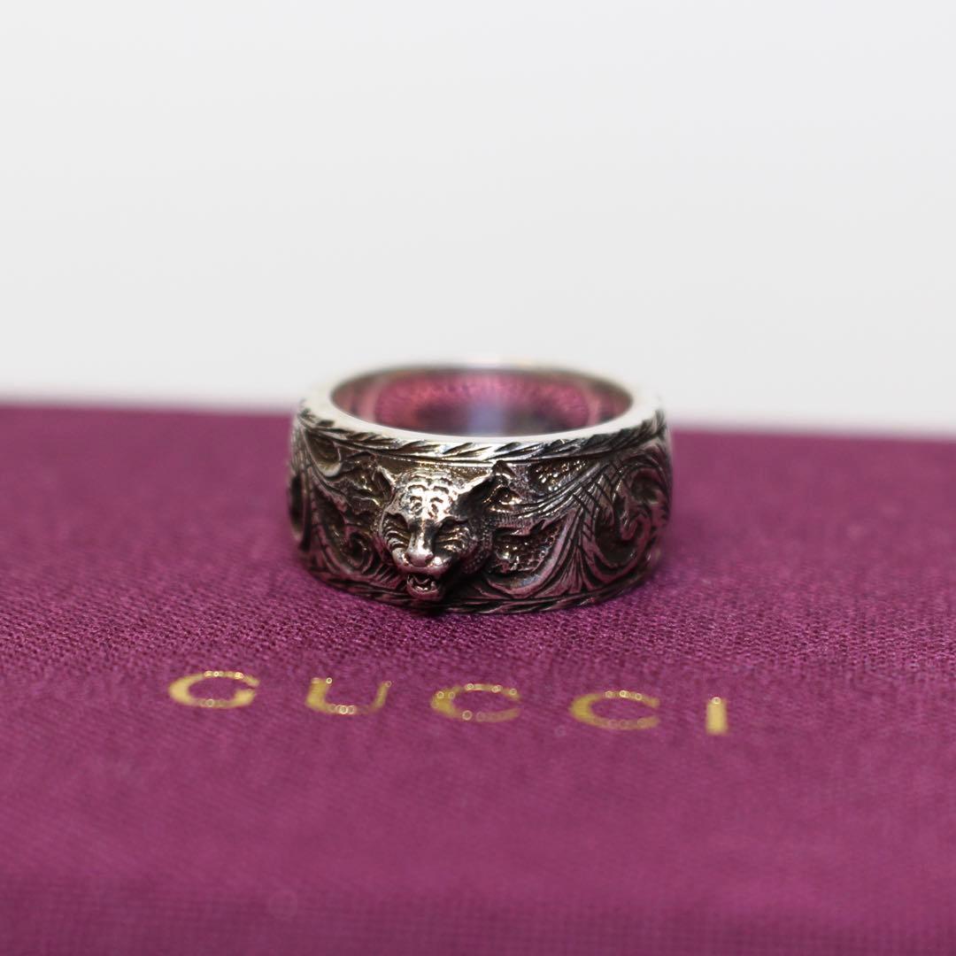 新品未使用 GUCCI キャットヘッド 定番シルバーリング 12号 指輪