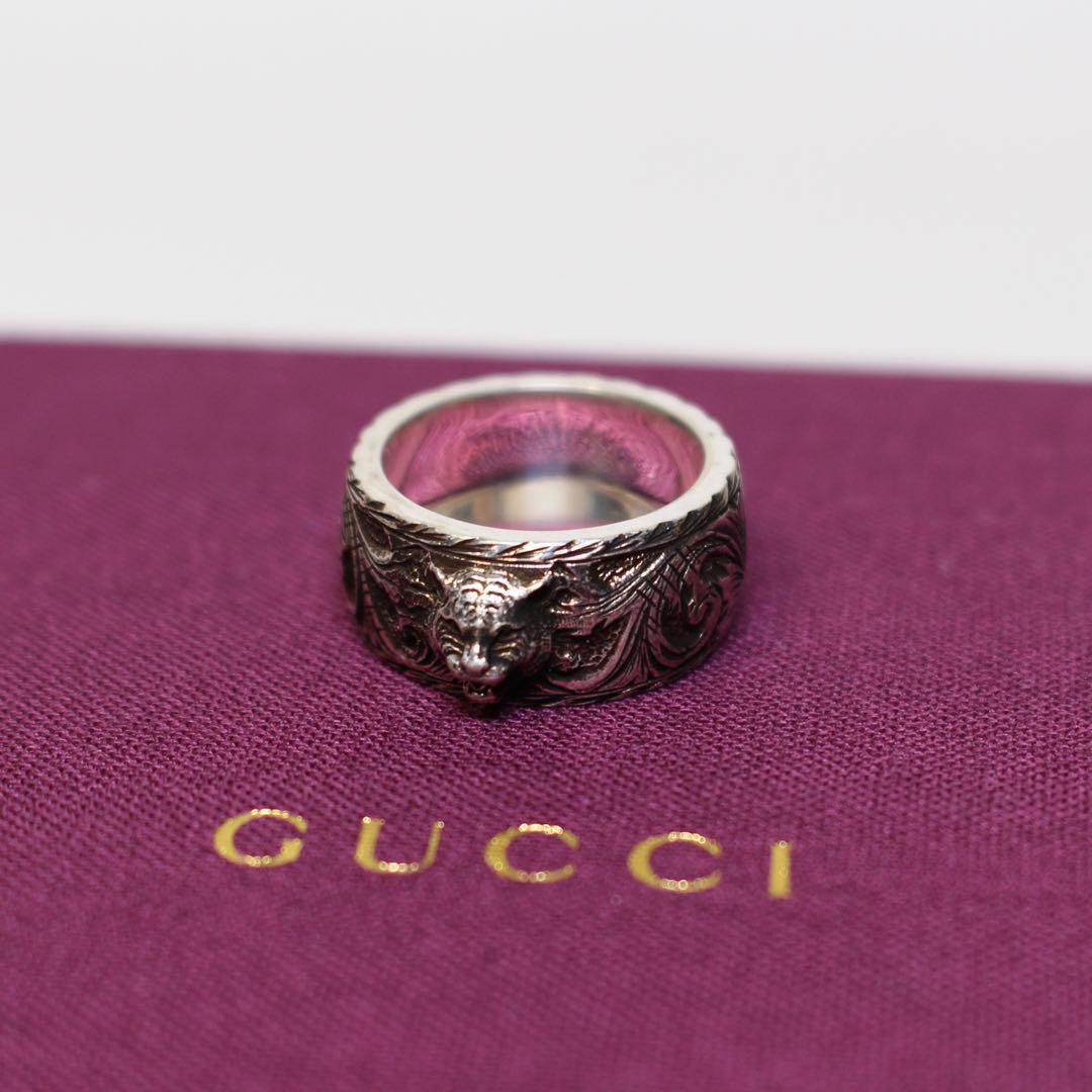 新品未使用 GUCCI キャットヘッド 定番シルバーリング 12号 指輪
