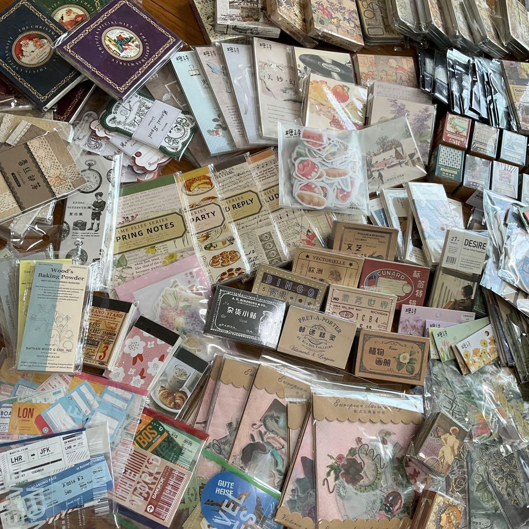 海外文具特大まとめ売り2●新品●コラージュ素材大量★大容量セット