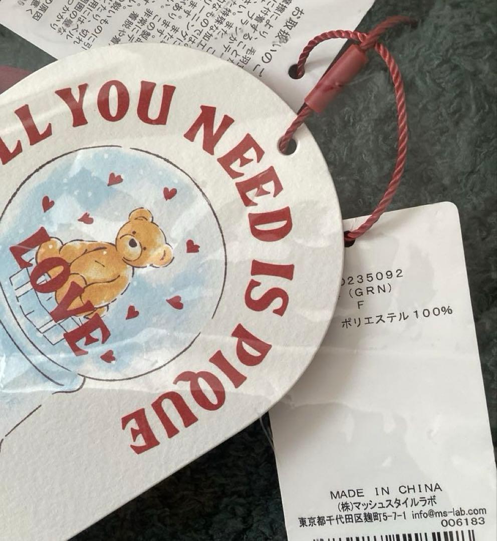 ジェラートピケ　HOLIDAY ベアジャガードワンピース＆巾着　くま　ドレス