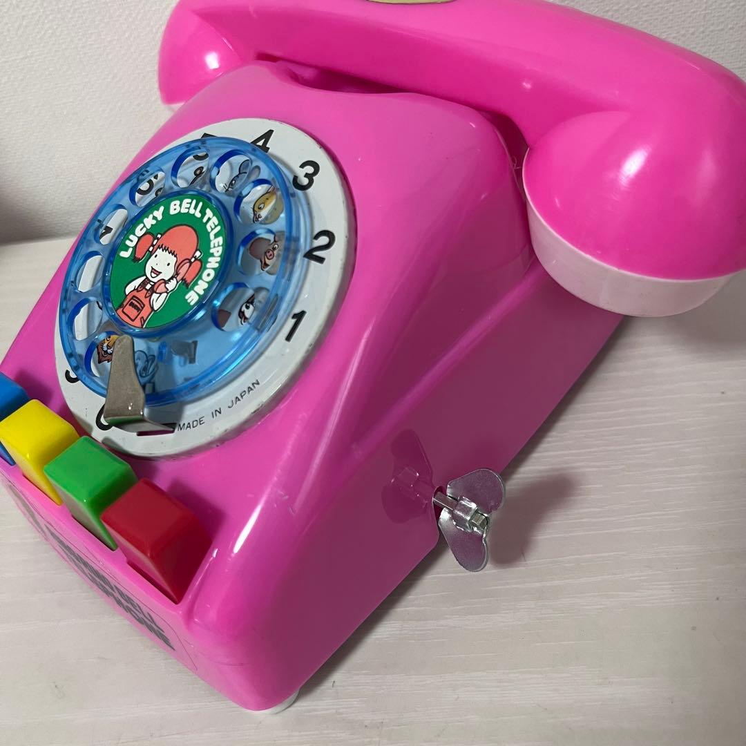 昭和 レトロ ゼンマイ ベル付き リンリンベルテレフォン 電話おもちゃ