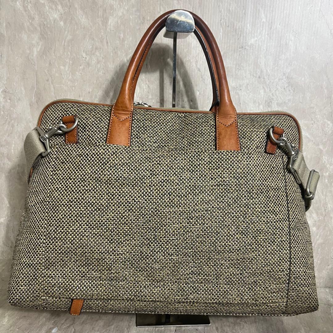 Hartmann ハートマン ビジネスバッグ ツイード ラウンドジップ L