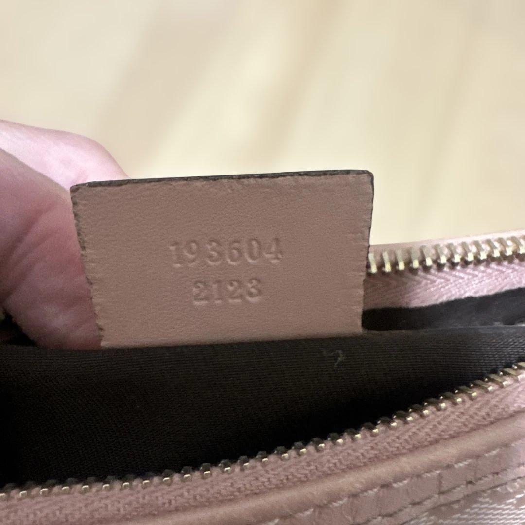 GUCCI ピンク GGパターン ハンドバッグ
