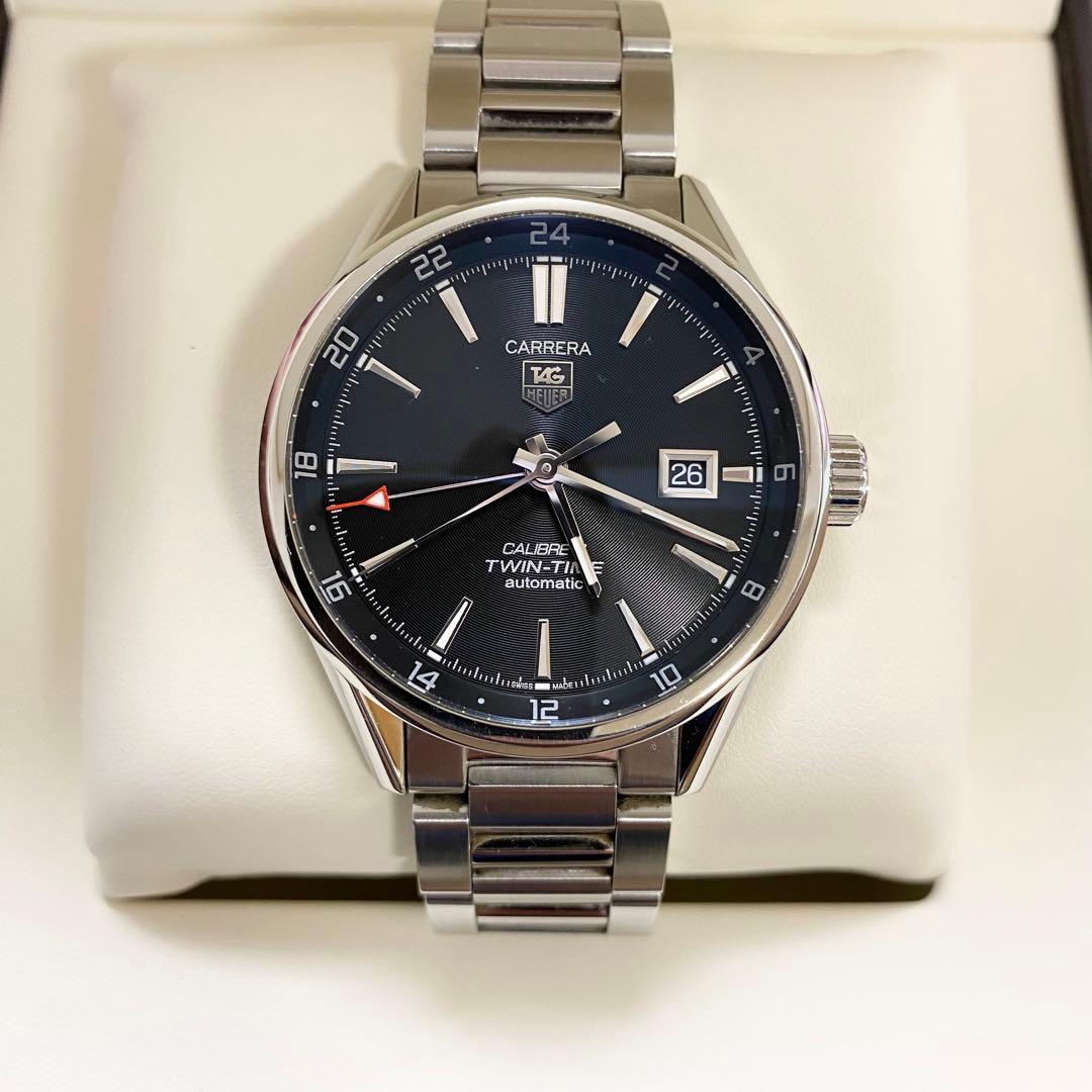 タグホイヤー　カレラ　キャリバー7 ツインタイム　ブラック