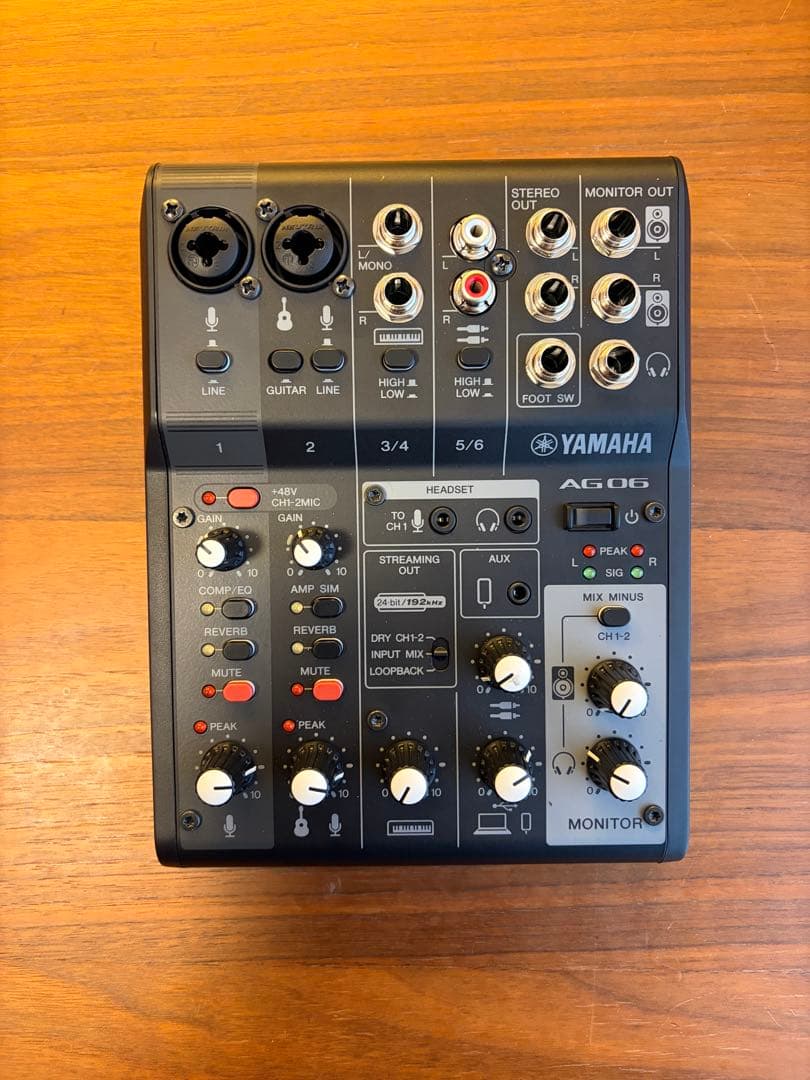 YAMAHAAG06MK2 ブラック ミキサー オーディオインターフェース