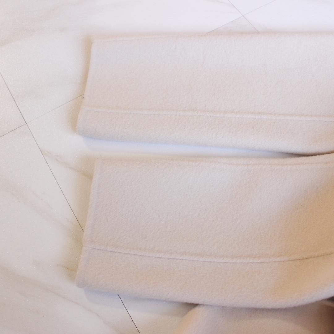 ANAYI リバーシャルムフードコート Mサイズ アイボリー ベルトリボン