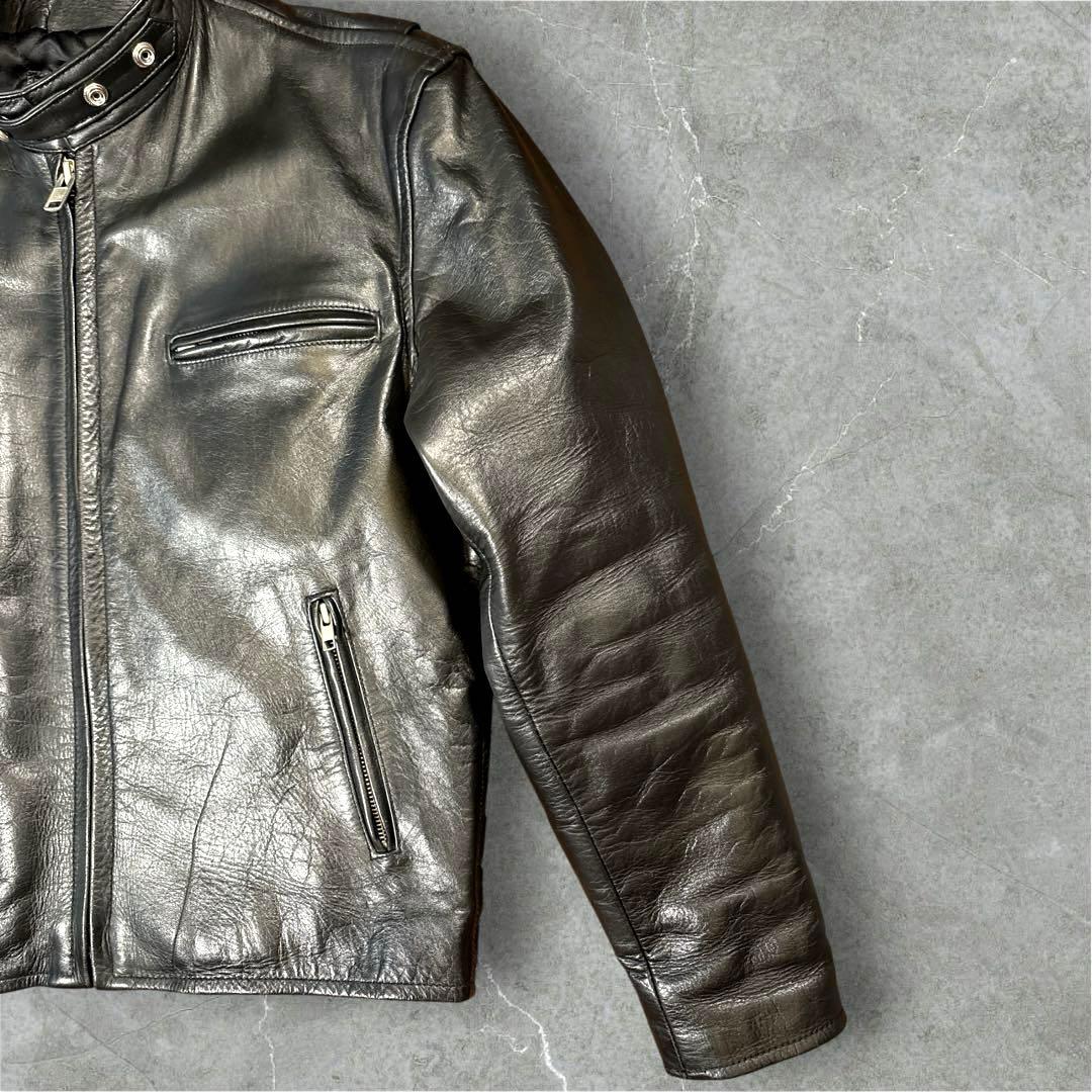 希少 American nostalgia レザージャケット 本革 シングル 黒