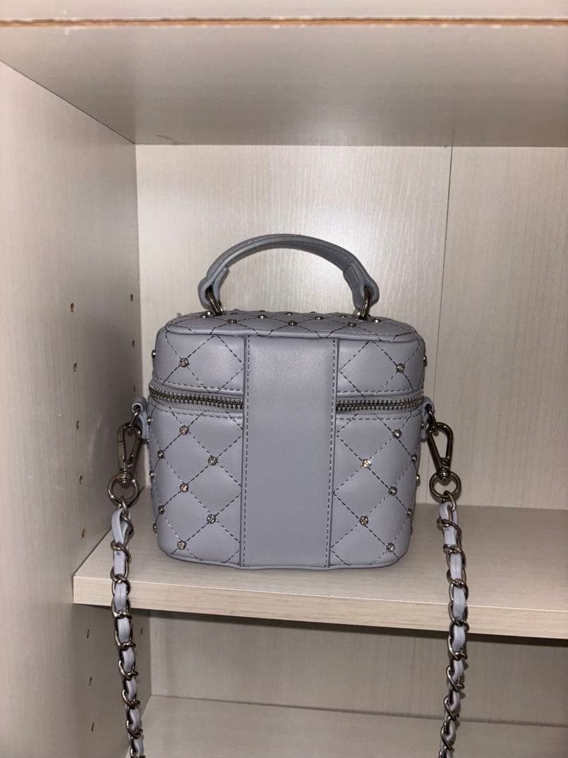 Darich ダーリッチ キルティングビジュースクエアミニバッグ SAX