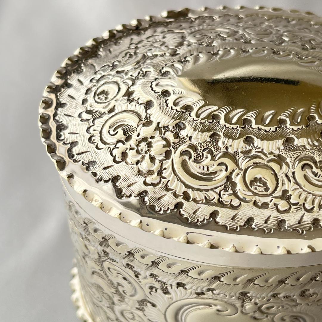 【Atkin Bros】ビクトリアン ティーキャディ 【シルバープレート】