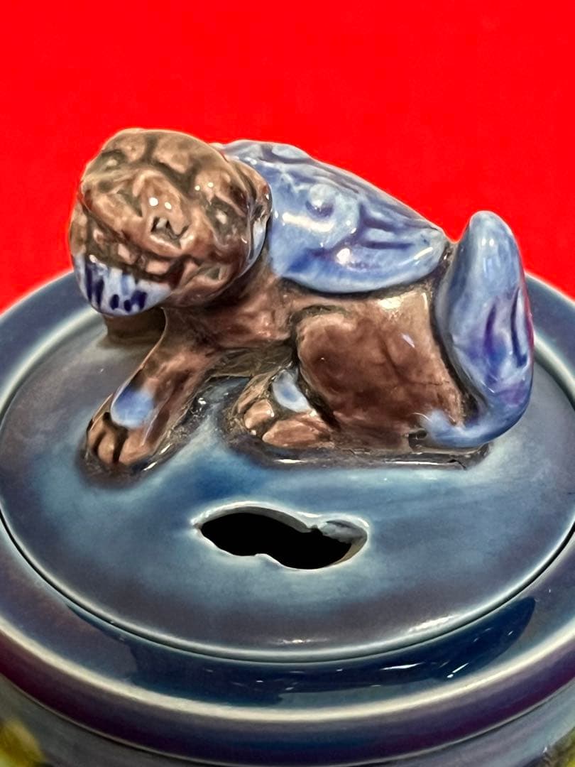 人間国宝 柳雨軒 三代 徳田八十吉(正彦銘) 彩釉 香炉 管理T174