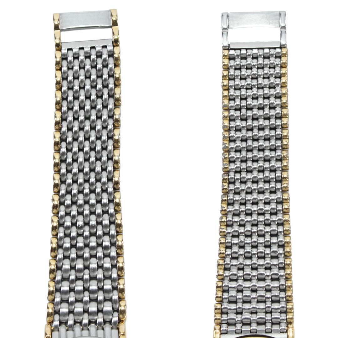 ウォルサム 腕時計 メンズ 黒 ダイヤモンド コンビカラー ロゴ マーク スリム