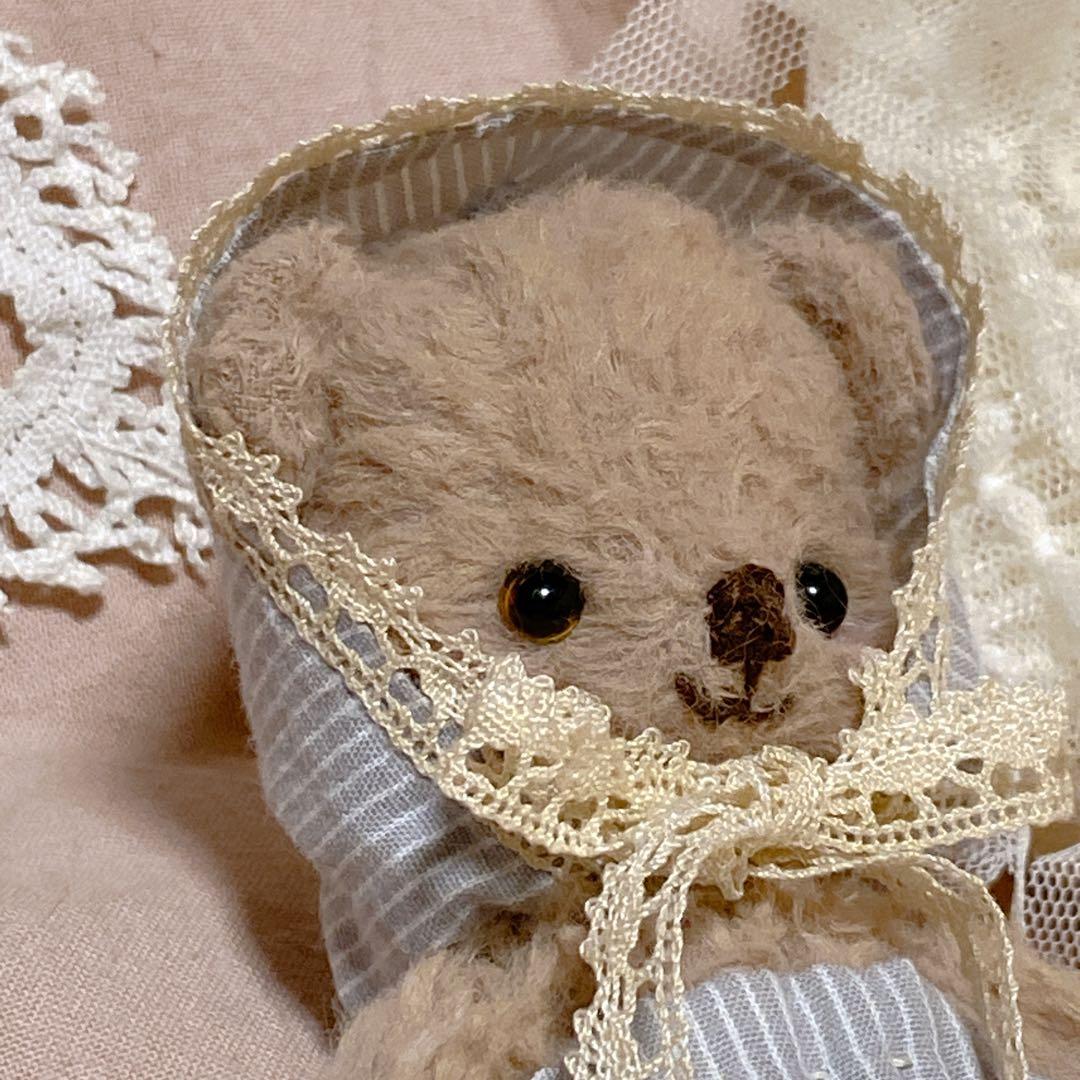 テディベア ハンドメイド ai bear 珈琲染め 手のひらサイズ 11㎝ くま