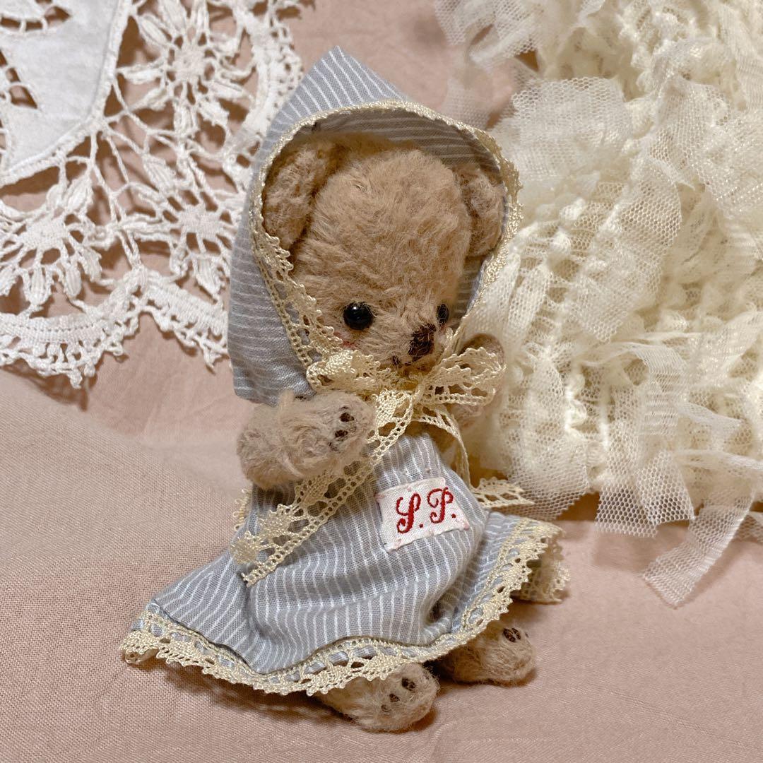 テディベア ハンドメイド ai bear 珈琲染め 手のひらサイズ 11㎝ くま