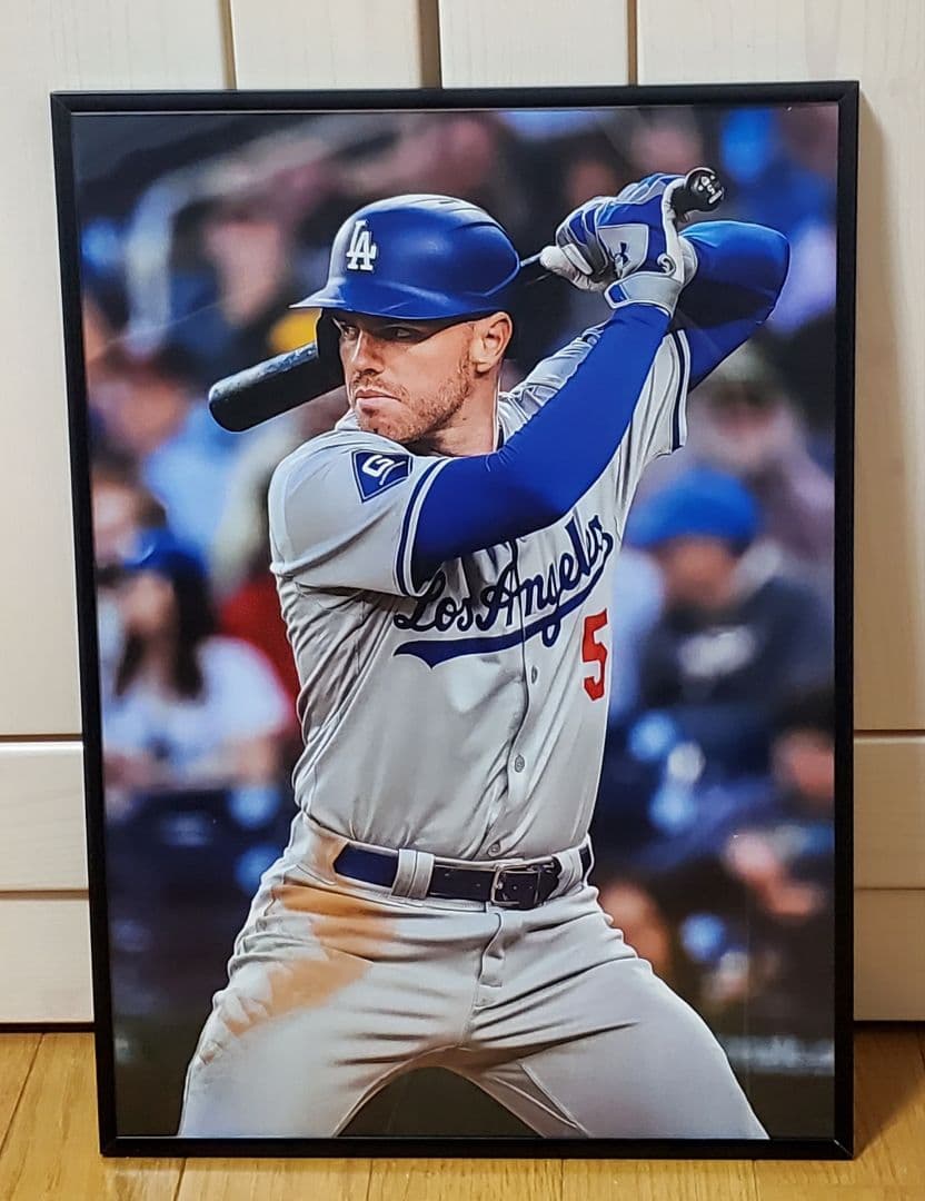 ヤマちゃん ドジャースフリーマン MLB！A3ポスターフレーム付きセット