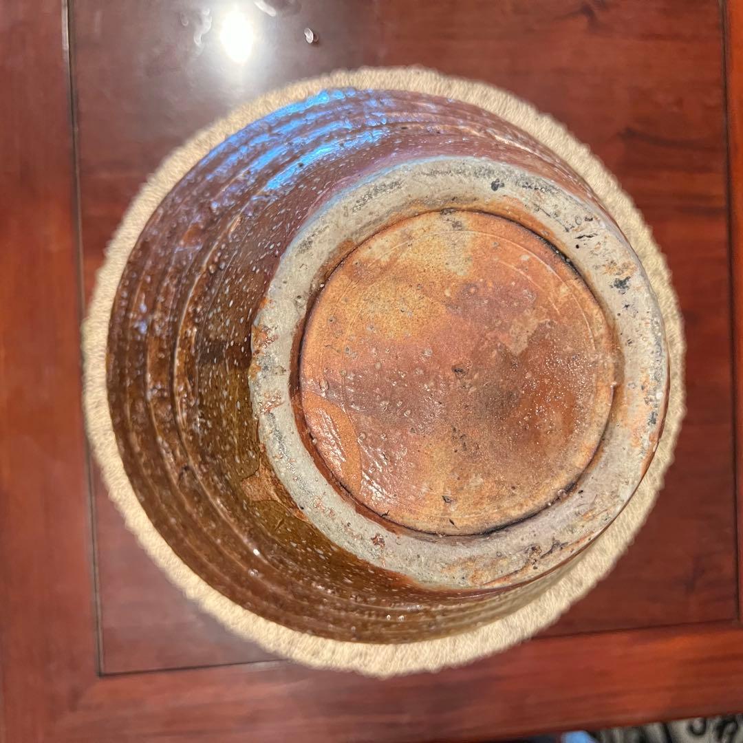 信楽焼耳付き　花入　壷　Japanese traditional crafts