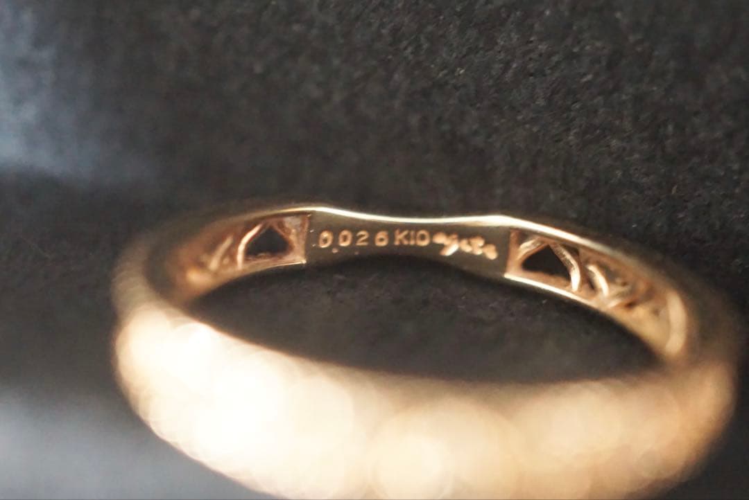 agete K10ダイヤモンドピンキーリング