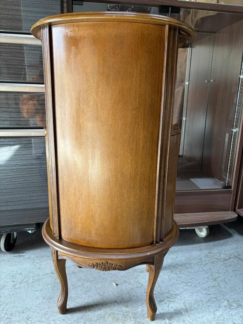 アンティーク 猫脚 サイドチェスト 花台 サイドテーブル,幅48cm Used