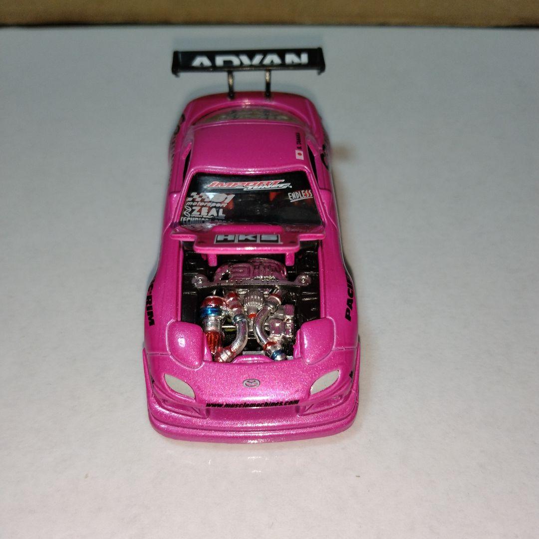 ジャンク 1/64 マッスルマシーン 3 FD3S D1仕様 ピンク