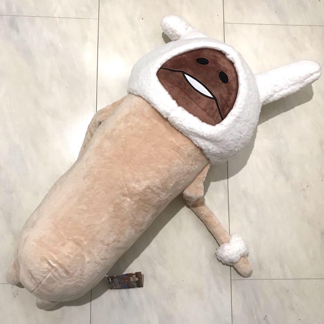 【送料込】白ウサギなめこ 筒型クッション 抱き枕 ぬいぐるみ なめこ栽培キット