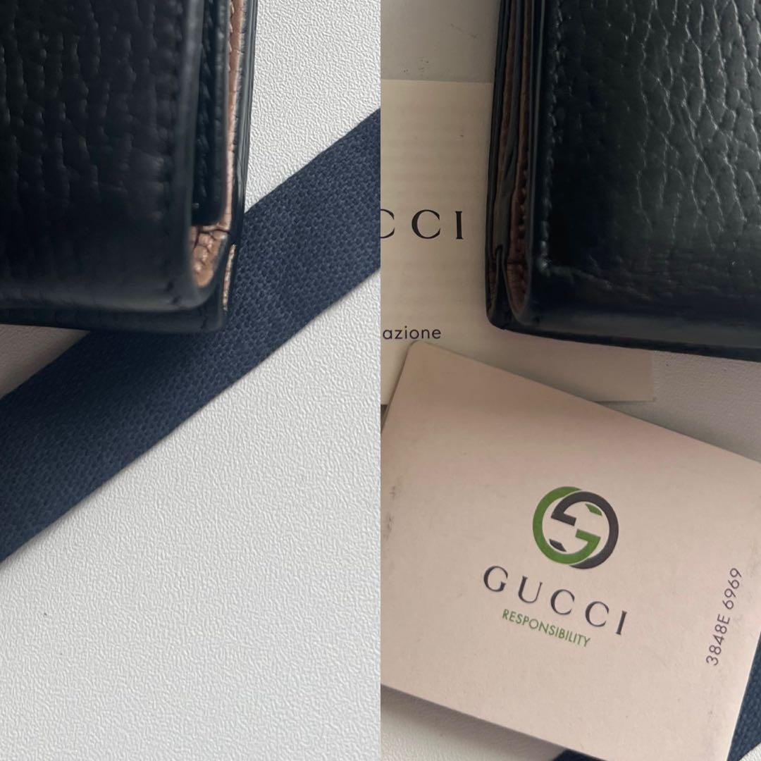 469 美品 GUCCI グッチ マーモント 3つ折り財布