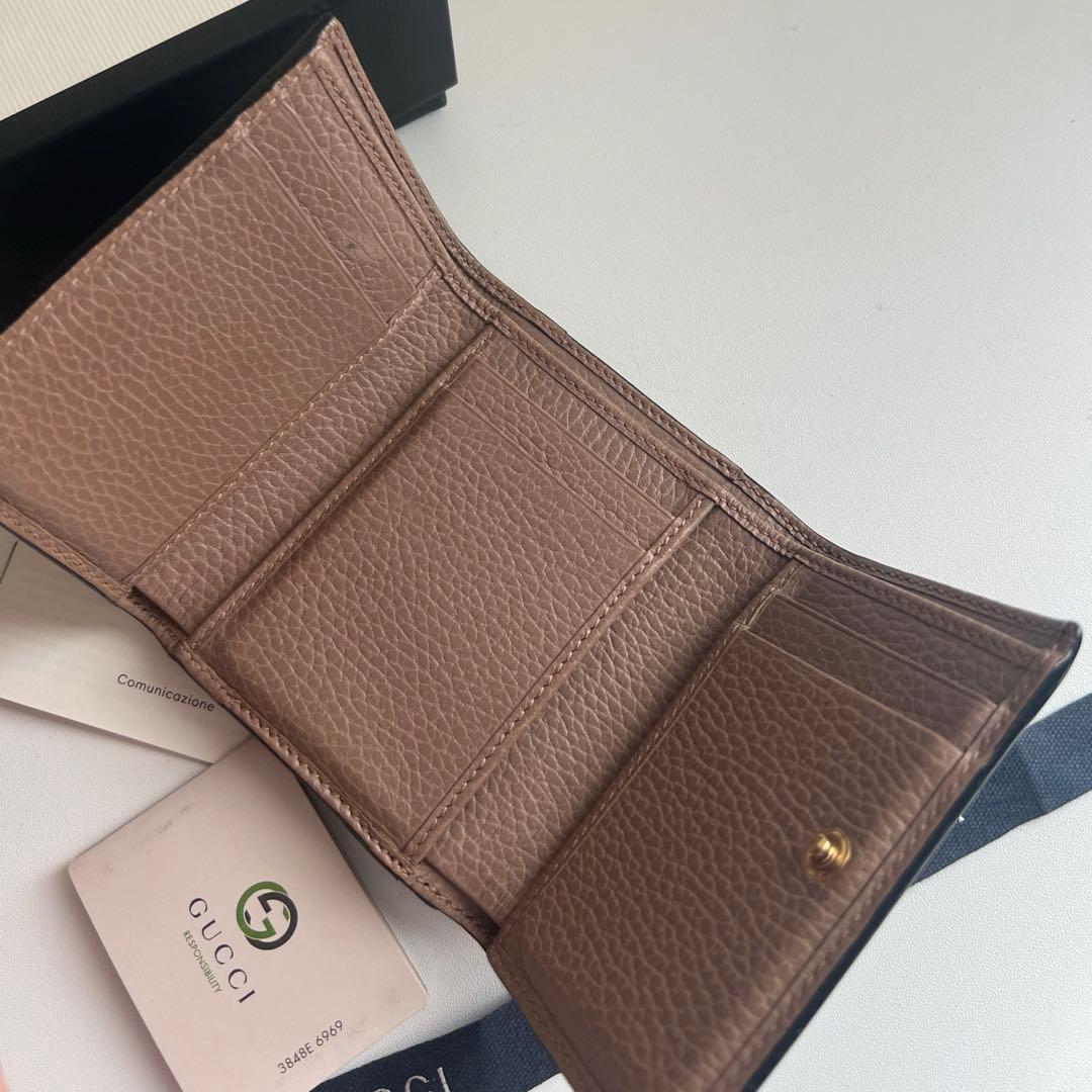 469 美品 GUCCI グッチ マーモント 3つ折り財布