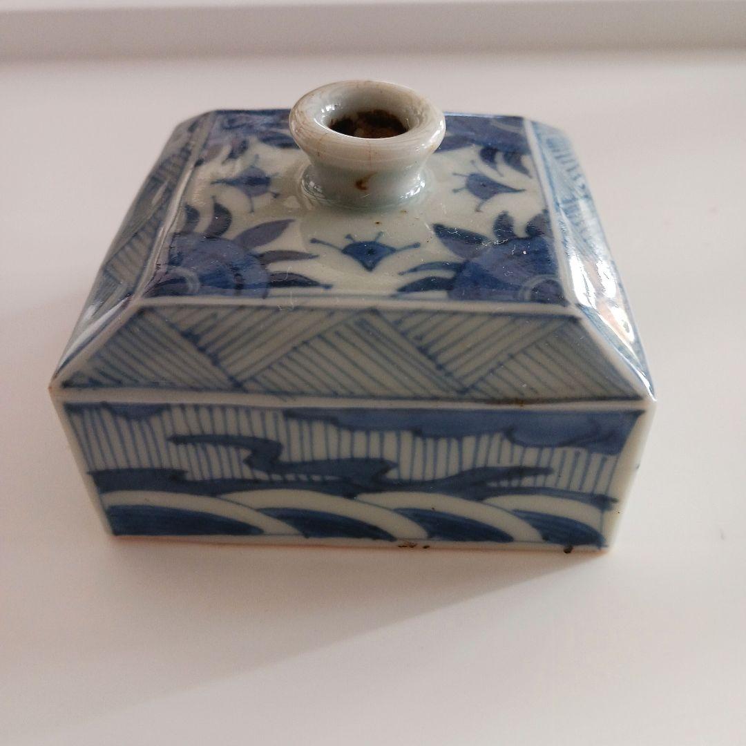 古伊万里　染付け　油壺