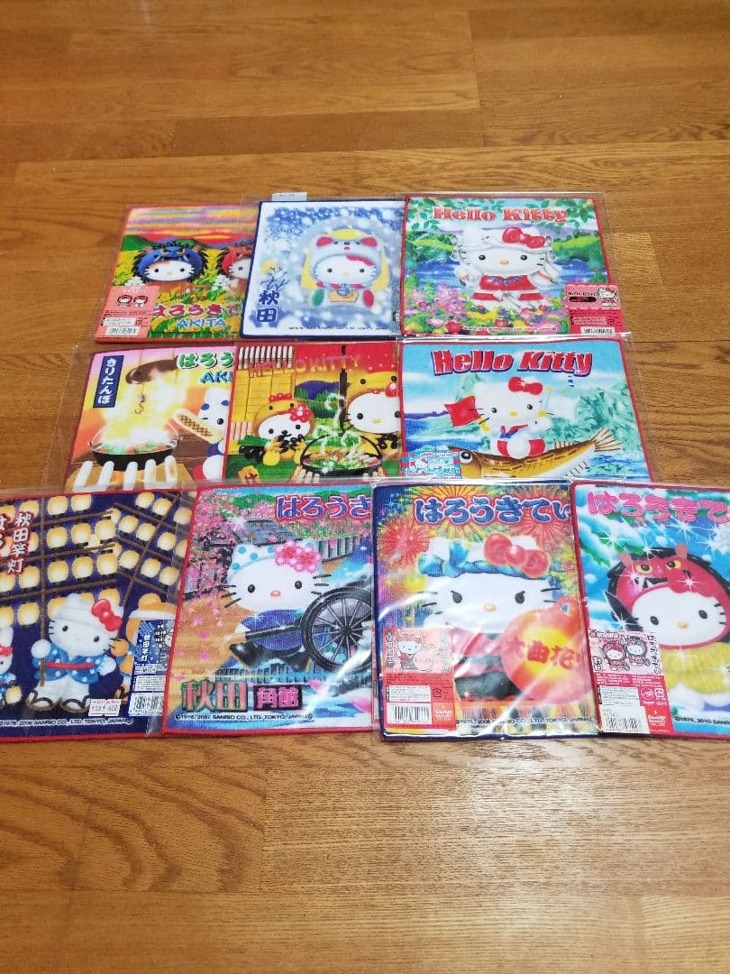 ハローキティ　秋田限定プチタオル　地域限定　地方限定　プチタオル　10枚セット