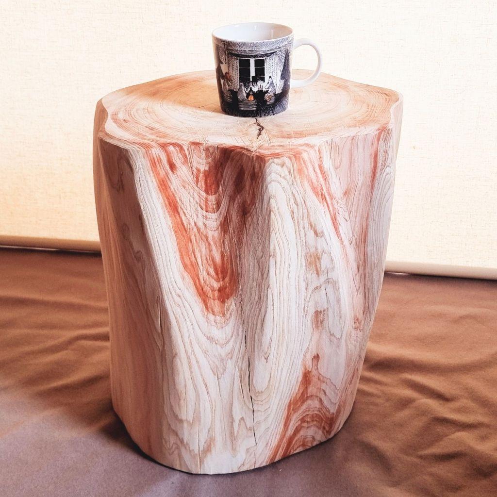 天然アロマ 東濃ひのき 切株スツール・テーブル・無垢無塗装・オーガニック