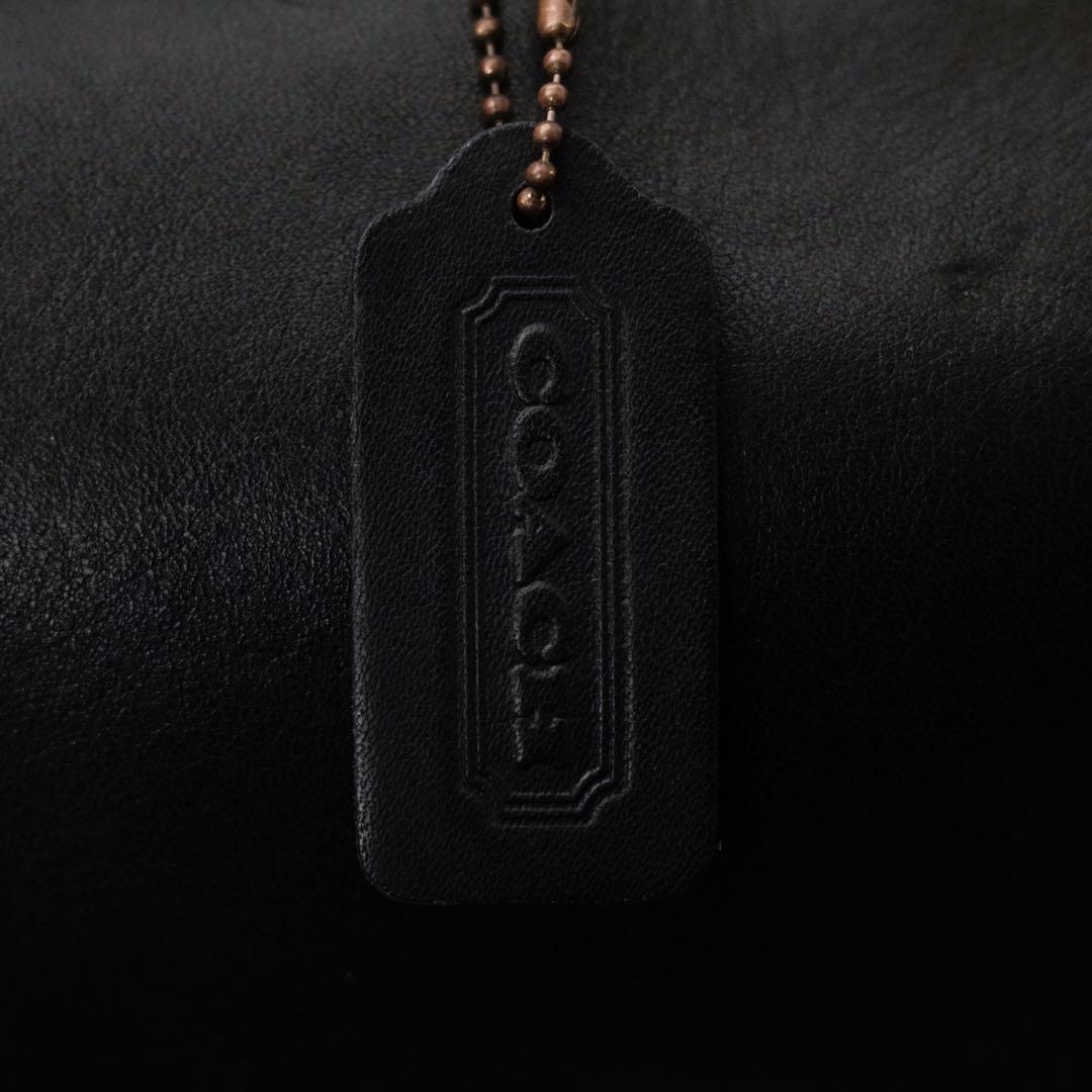 バッグ COACH Vintage Leather Black Shoulder Bag
